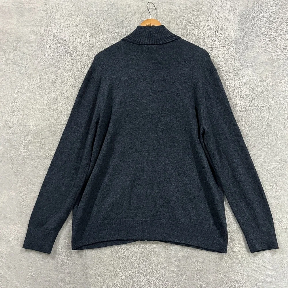 Banana Republic Mens Merino Wool Blend‎ Full Zip Cardigan Sweater XL Preppy